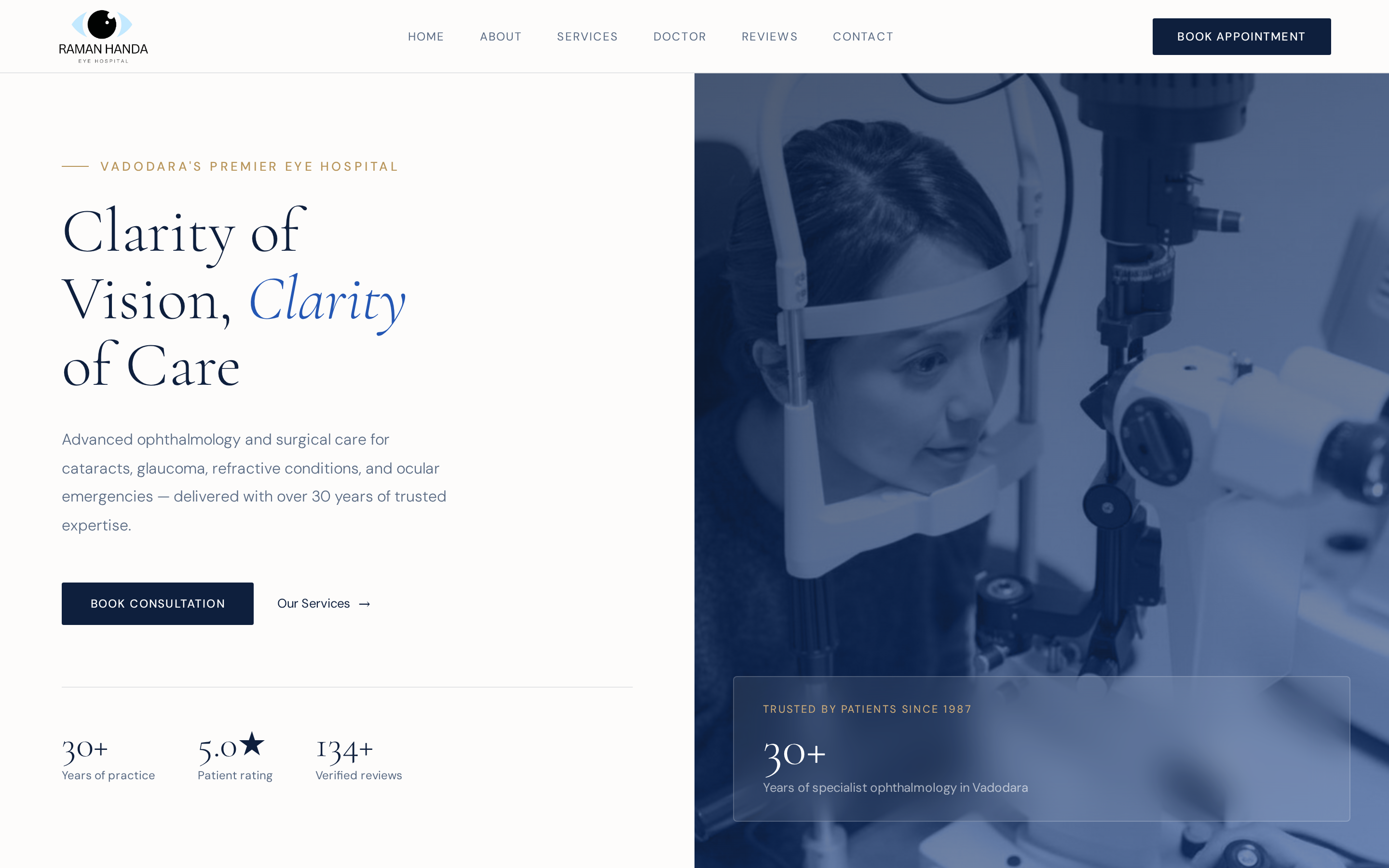 Handa Eye Hospital website